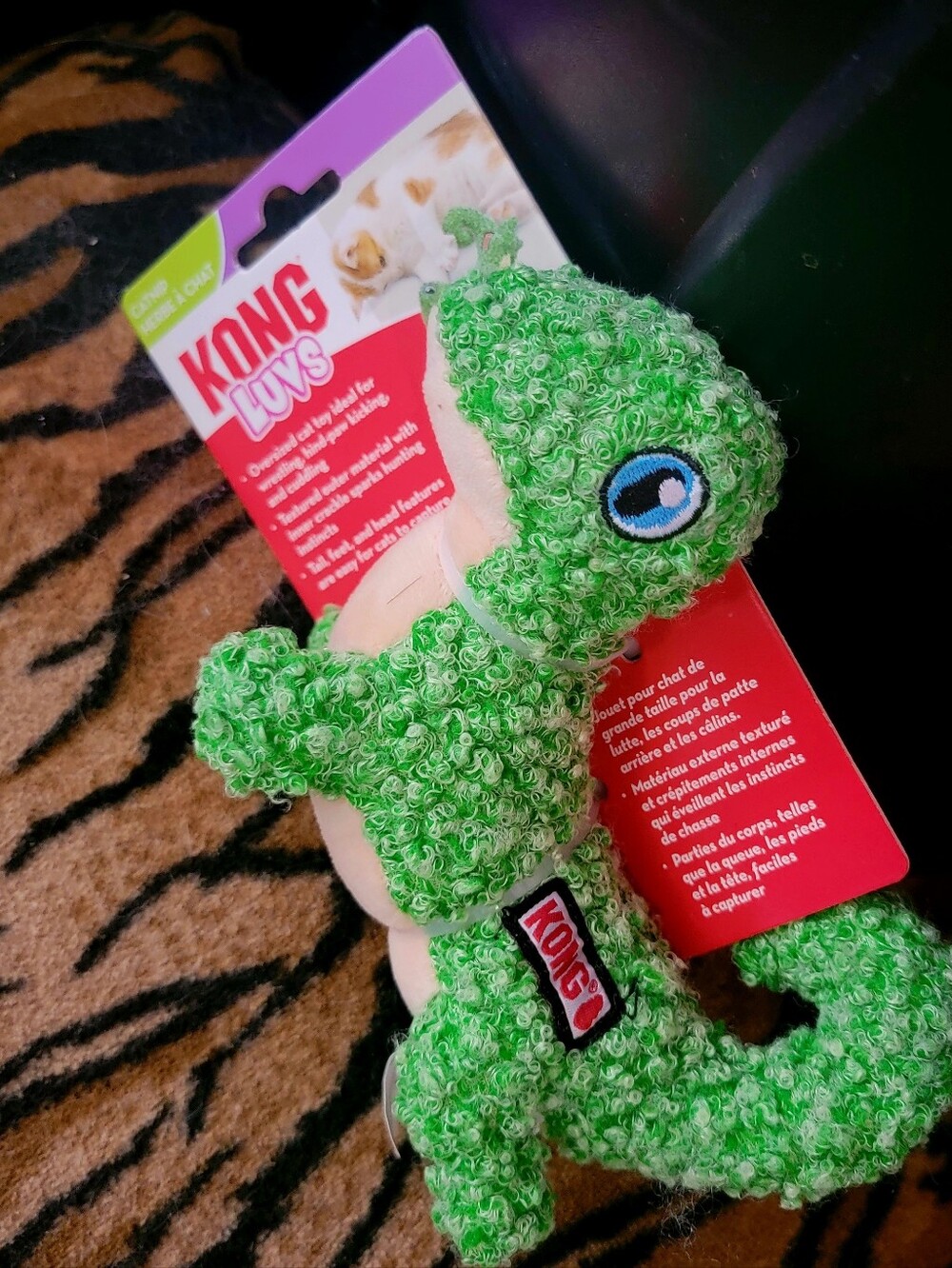 KONG Cat Luvs Green Lizard W Catnip Ea. New!